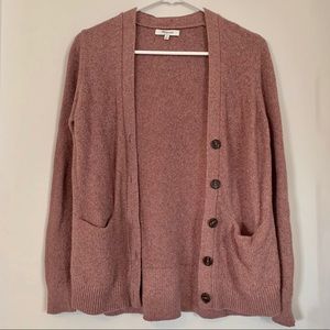 Madewell Textured Cardigan - Mauve Small